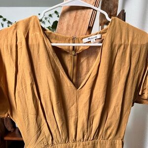 Madewell Golden V-Neck Dress